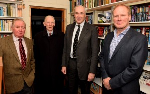 Walter Walsh, who had diligently chaired the Iverk Show Committee for the past 21 years, is pictured at last week's Iverk Show AGM with Joe Malone (Show President), Matt Dempsey (President of the RDS) and new Iverk Show Chair Robert Dowley. | Photos: Joe Cashin 